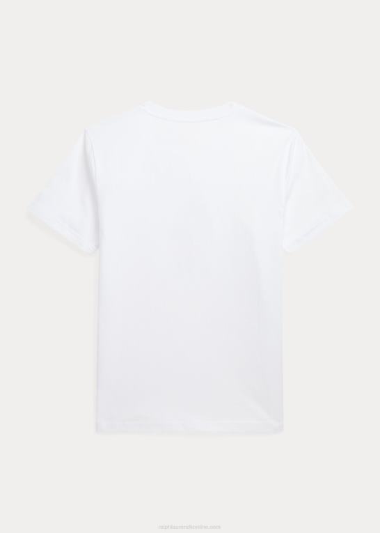 hvid børn Ralph Lauren tie-dye stor pony bomuldsjersey t-shirt Z426B6654