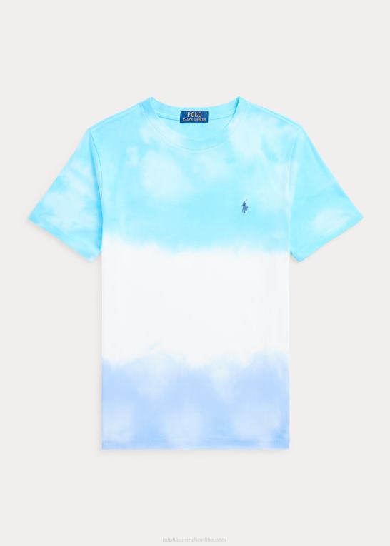 island aqua tie dye børn Ralph Lauren tie-dye bomuldsjersey grafisk t-shirt Z426B6099