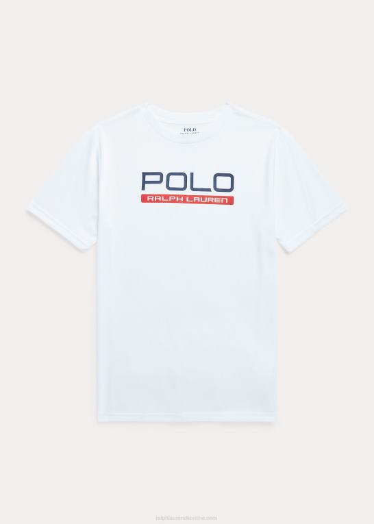 keramisk hvid børn Ralph Lauren logo performance jersey t-shirt Z426B6146
