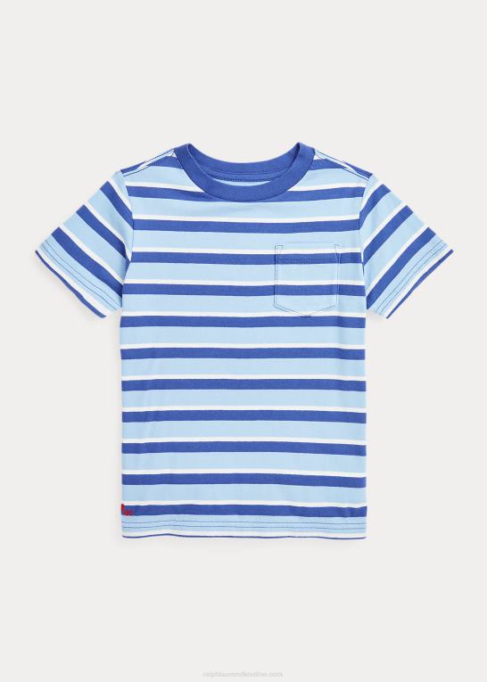 kongelig flåde multi børn Ralph Lauren stribet bomuldsjersey lommet-shirt Z426B5758