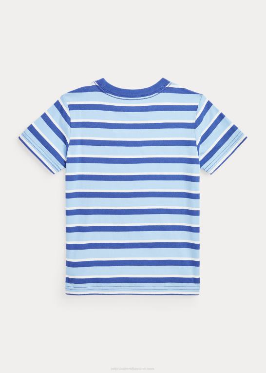 kongelig flåde multi børn Ralph Lauren stribet bomuldsjersey lommet-shirt Z426B5758