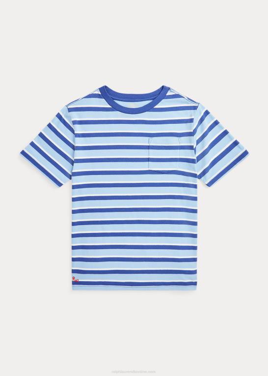 kongelig flåde multi børn Ralph Lauren stribet bomuldsjersey lommet-shirt Z426B6119