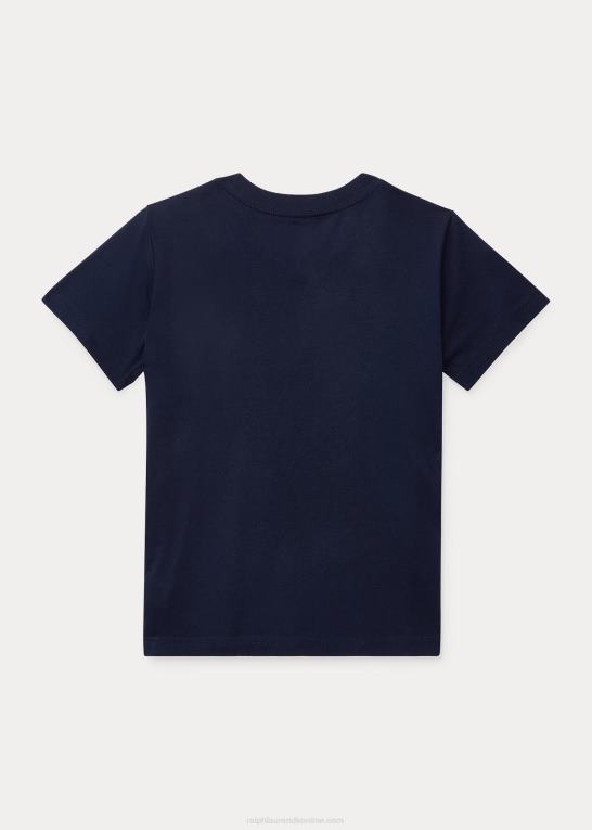 krydstogtflåde børn Ralph Lauren T-shirt med v-hals i bomuldsjersey Z426B5899
