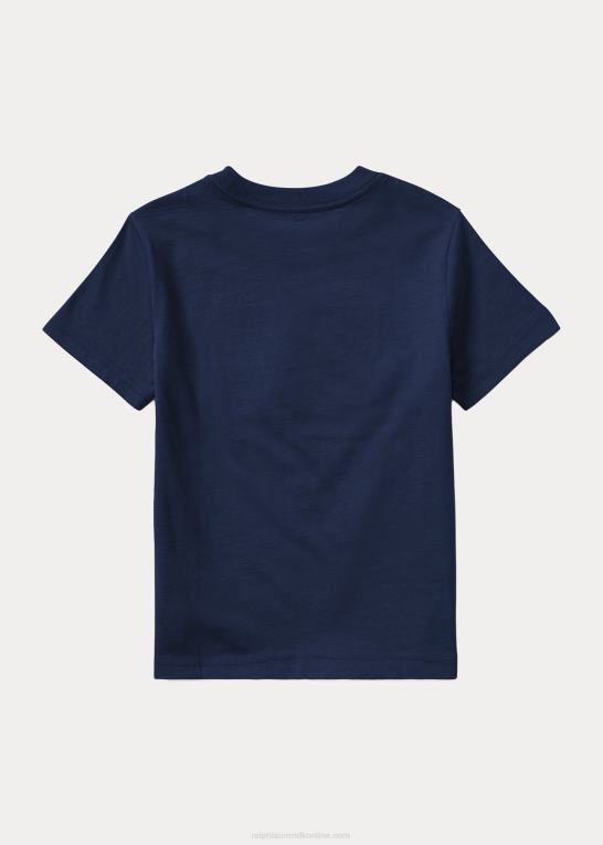 krydstogtflåde børn Ralph Lauren flag T-shirt i bomuldsjersey Z426B5910