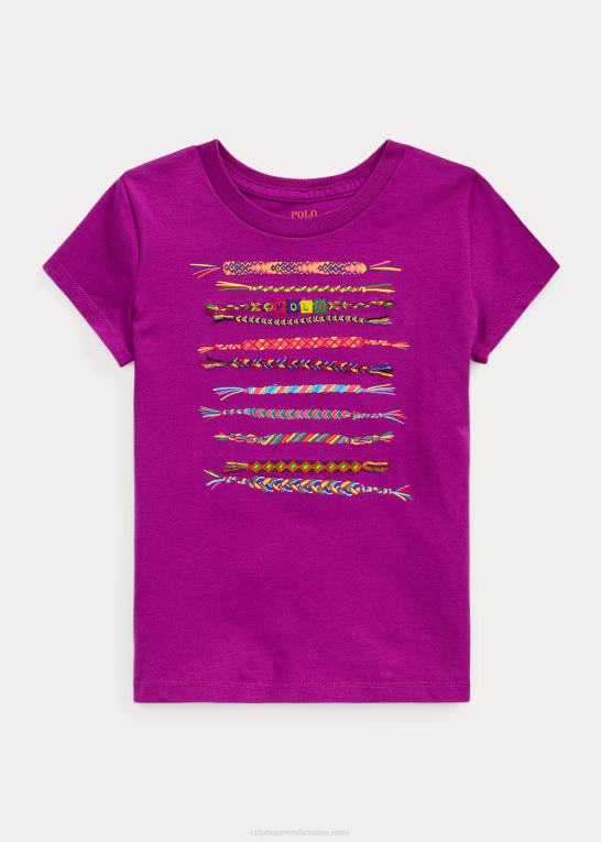 lilla daggry børn Ralph Lauren grafisk t-shirt i bomuldsjersey Z426B9946