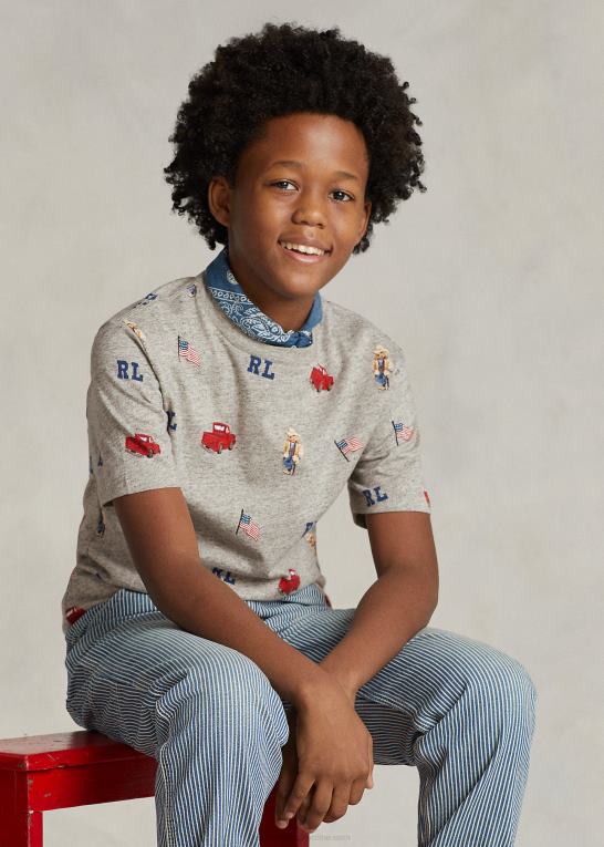 loftlyng børn Ralph Lauren polo bear bomuldsjersey t-shirt Z426B6002