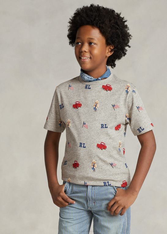 loftlyng børn Ralph Lauren polo bear bomuldsjersey t-shirt Z426B6002