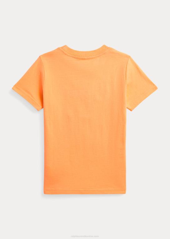 lys orange børn Ralph Lauren key west t-shirt i bomuldsjersey Z426B5759