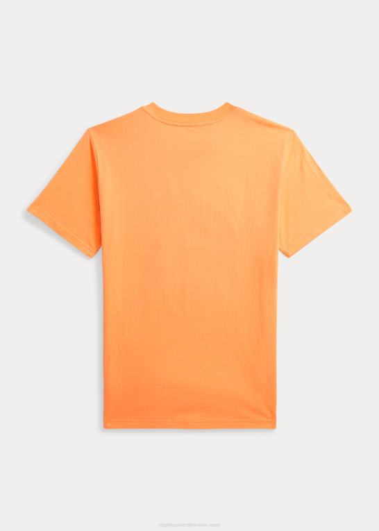 lys orange børn Ralph Lauren key west t-shirt i bomuldsjersey Z426B6121