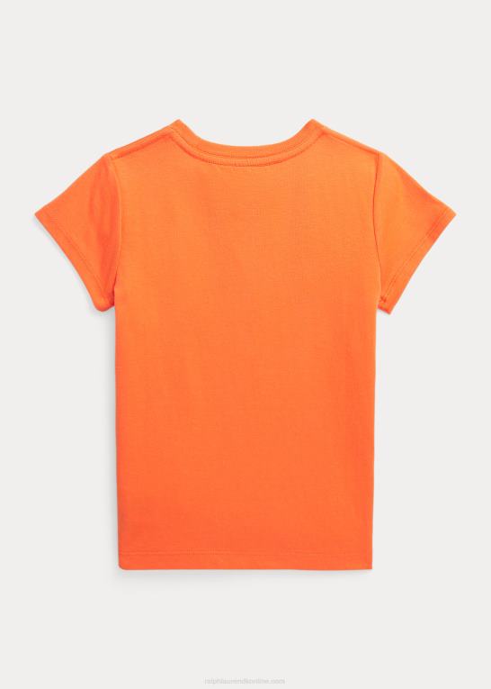 maj orange børn Ralph Lauren T-shirt i bomuldsjersey Z426B6908