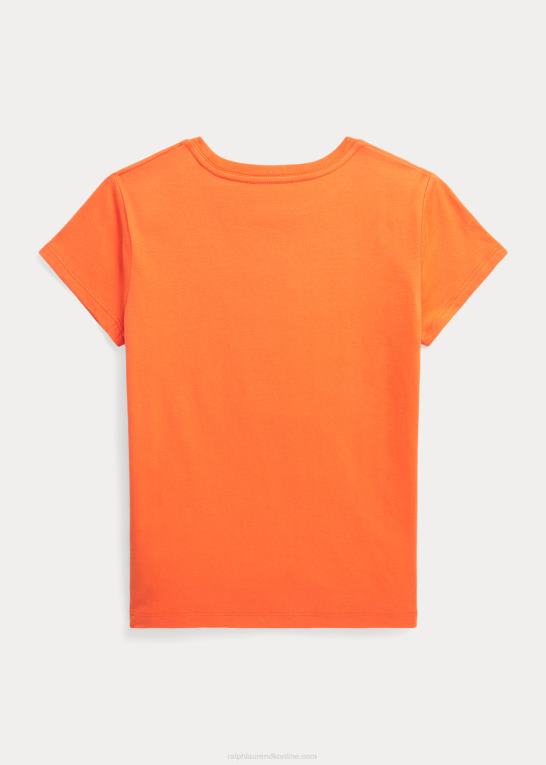 maj orange børn Ralph Lauren T-shirt i bomuldsjersey Z426B7219