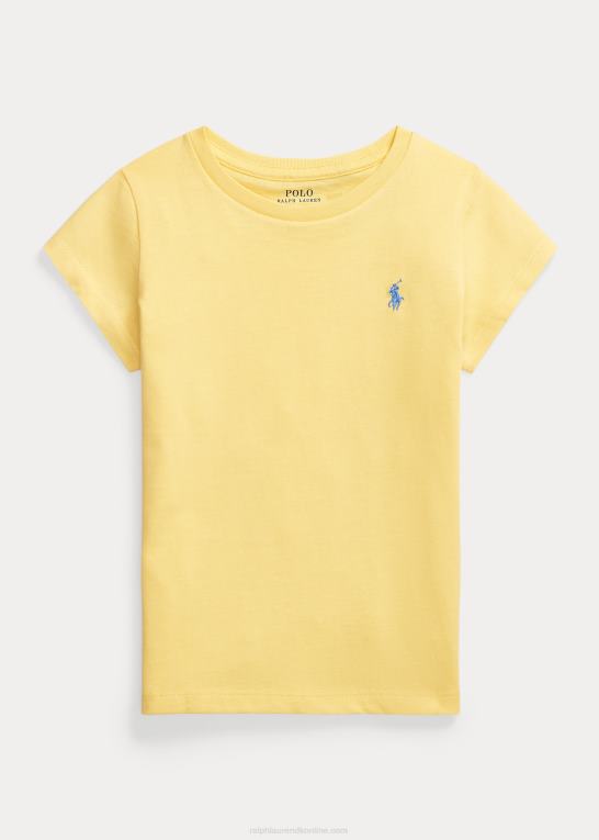 majs gul børn Ralph Lauren T-shirt i bomuldsjersey Z426B6913