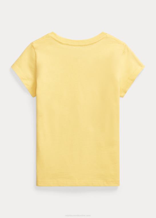 majs gul børn Ralph Lauren T-shirt i bomuldsjersey Z426B6913