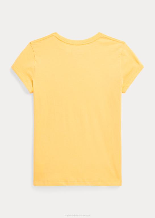 majs gul børn Ralph Lauren T-shirt i bomuldsjersey Z426B7226