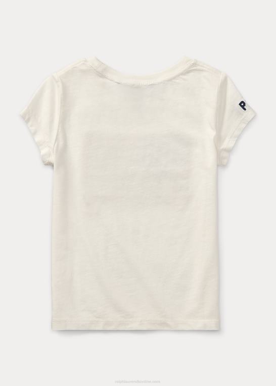 nevis børn Ralph Lauren flag T-shirt i bomuldsjersey Z426B6947