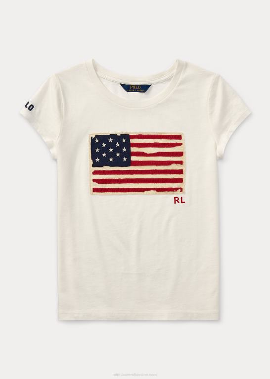 nevis børn Ralph Lauren flag T-shirt i bomuldsjersey Z426B7248