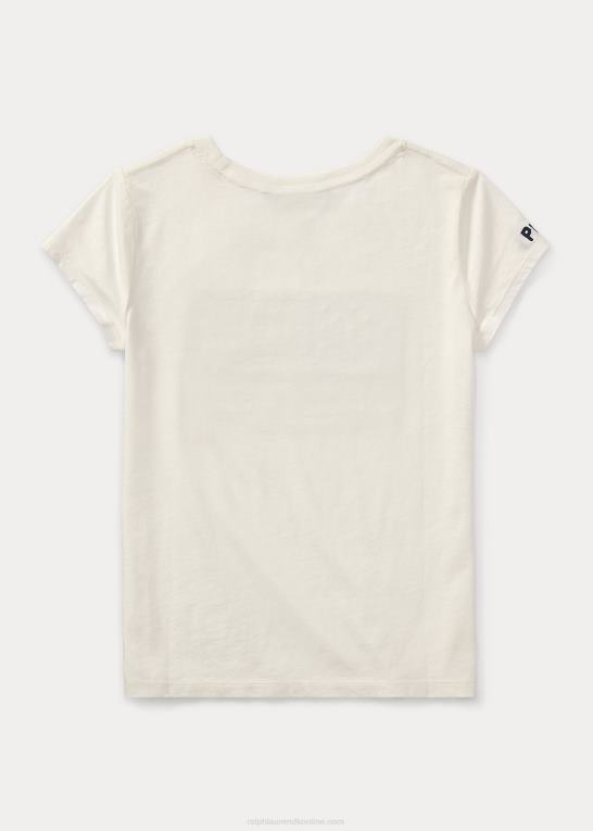 nevis børn Ralph Lauren flag T-shirt i bomuldsjersey Z426B7248