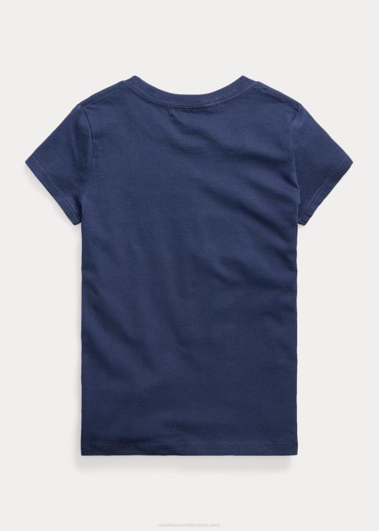 newport flåde børn Ralph Lauren T-shirt i bomuldsjersey Z426B7223