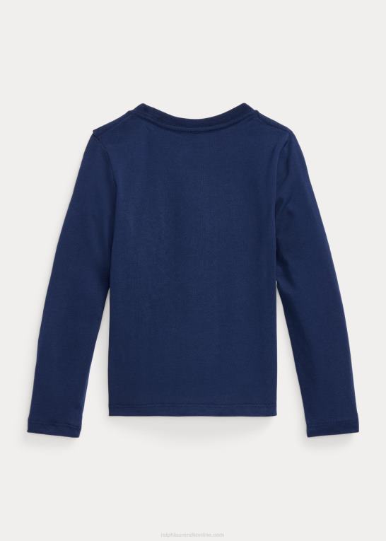 newport flåde børn Ralph Lauren langærmet t-shirt i bomuldsjersey Z426B6895
