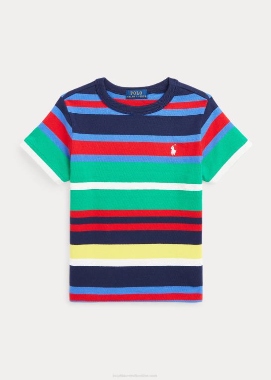 newport navy multi børn Ralph Lauren stribet T-shirt i bomuldsjersey Z426B5798