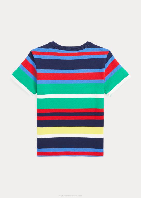 newport navy multi børn Ralph Lauren stribet T-shirt i bomuldsjersey Z426B5798