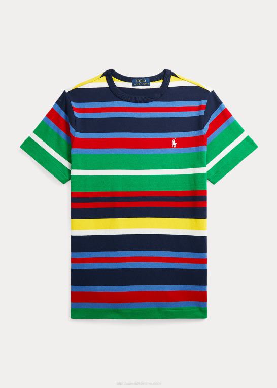 newport navy multi børn Ralph Lauren stribet T-shirt i bomuldsjersey Z426B5998