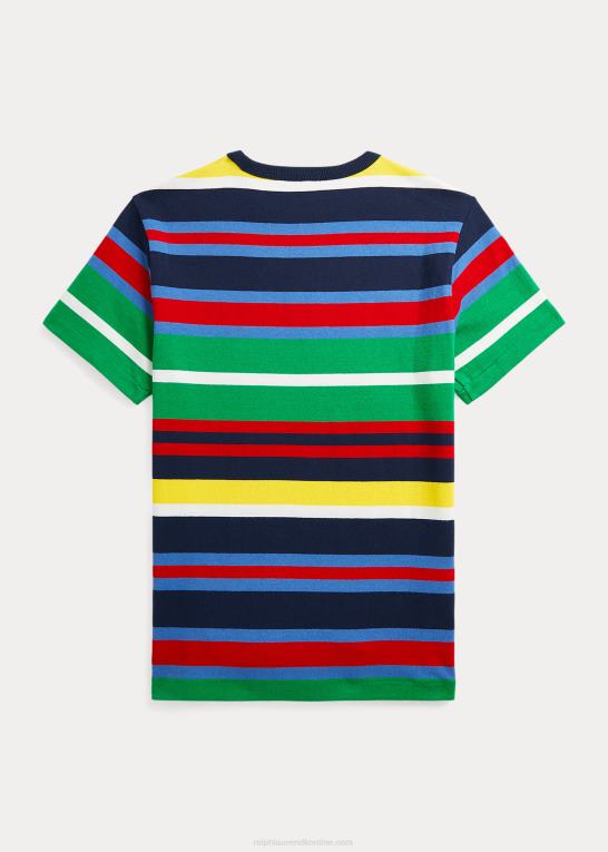 newport navy multi børn Ralph Lauren stribet T-shirt i bomuldsjersey Z426B5998