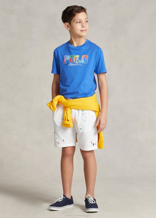 ny iris børn Ralph Lauren T-shirt i bomuldsjersey med logo Z426B5987