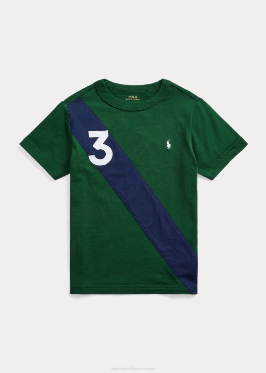 ny skov børn Ralph Lauren banner-stribet bomuldsjersey-t-shirt Z426B5849