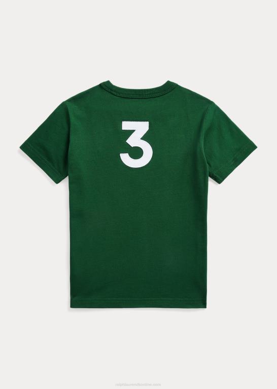 ny skov børn Ralph Lauren banner-stribet bomuldsjersey-t-shirt Z426B5849