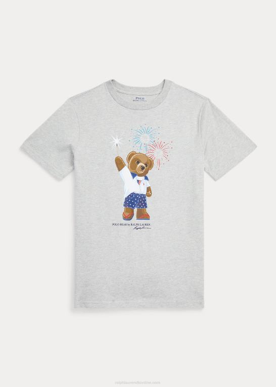 og over lyng børn Ralph Lauren polo bear bomuldsjersey t-shirt Z426B6261