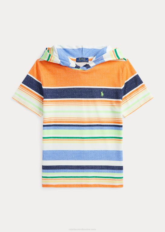 paradis stribe børn Ralph Lauren stribet hættetrøje i bomuldsnet Z426B6120