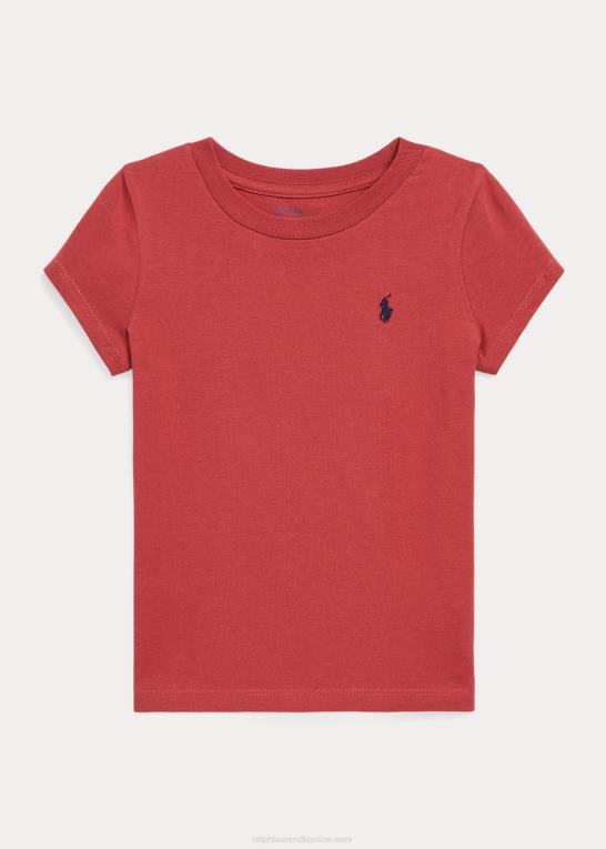 rød chili børn Ralph Lauren T-shirt i bomuldsjersey Z426B6912
