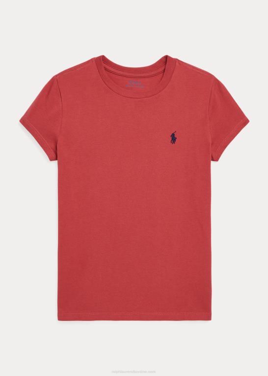 rød chili børn Ralph Lauren T-shirt i bomuldsjersey Z426B7229