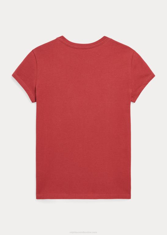 rød chili børn Ralph Lauren T-shirt i bomuldsjersey Z426B7229