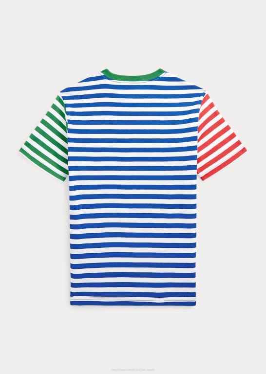 raffineret marine multi børn Ralph Lauren stribet T-shirt i bomuldsjersey Z426B9862