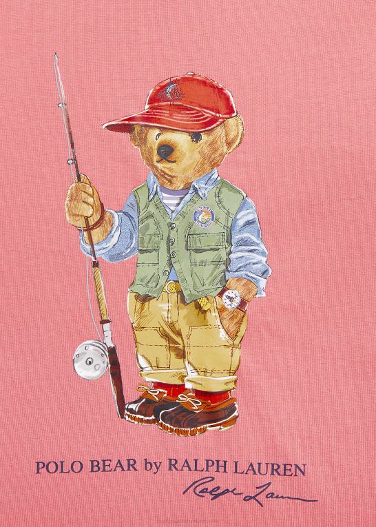 ørkenrose multi børn Ralph Lauren polobjørn farveblokeret bomuldst-shirt Z426B6090
