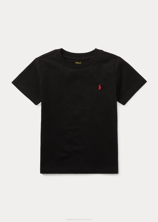 rl sort børn Ralph Lauren T-shirt med rund hals i bomuldsjersey Z426B5893