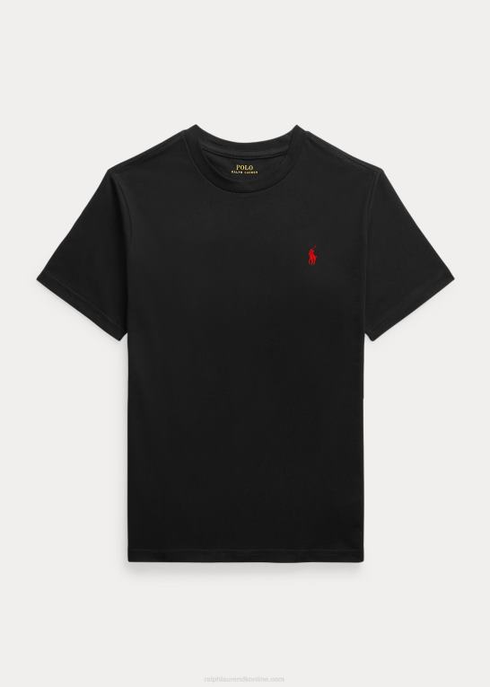 rl sort børn Ralph Lauren T-shirt med rund hals i bomuldsjersey Z426B6272