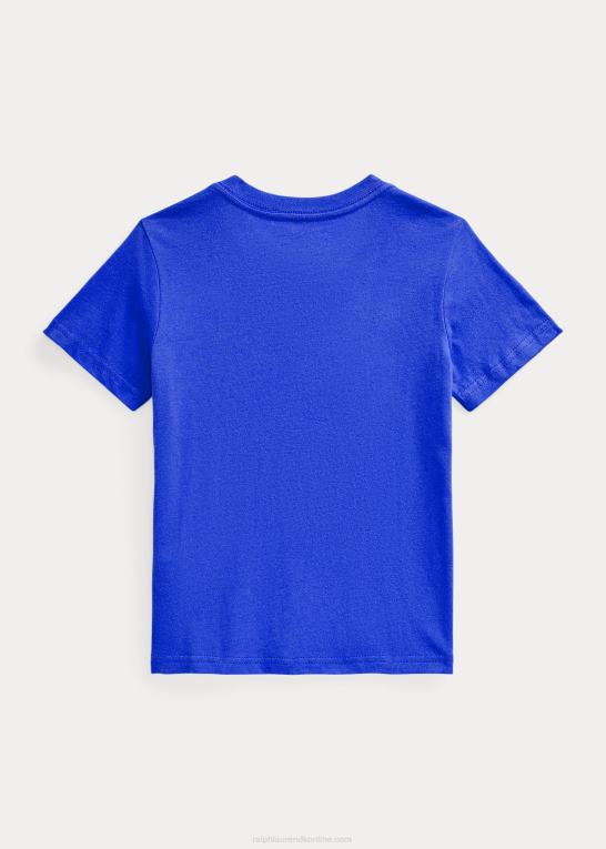 safir stjerne børn Ralph Lauren T-shirt med v-hals i bomuldsjersey Z426B5903