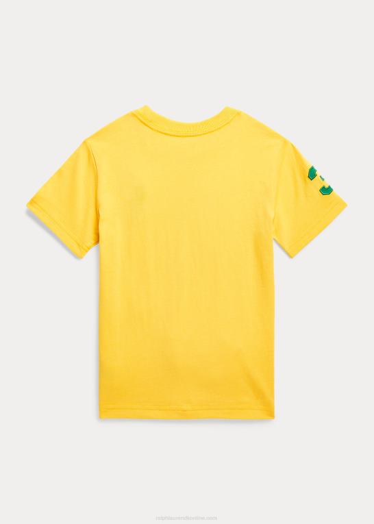 signal gul/stamme børn Ralph Lauren stor pony t-shirt i bomuldsjersey Z426B6449