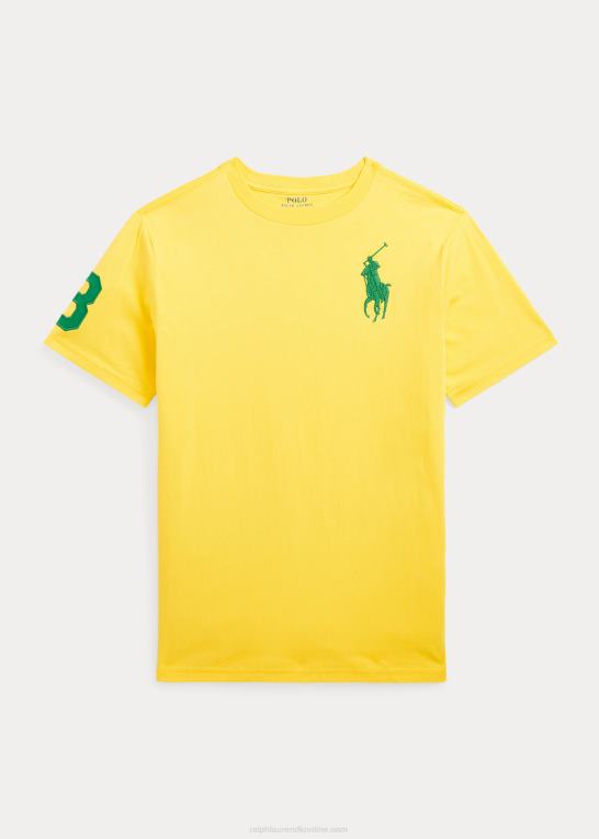 signal gul/stamme børn Ralph Lauren stor pony t-shirt i bomuldsjersey Z426B6585