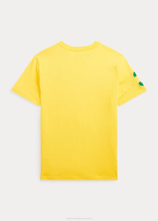 signal gul/stamme børn Ralph Lauren stor pony t-shirt i bomuldsjersey Z426B6585