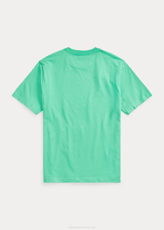solnedgang grøn børn Ralph Lauren T-shirt med rund hals i bomuldsjersey Z426B6274