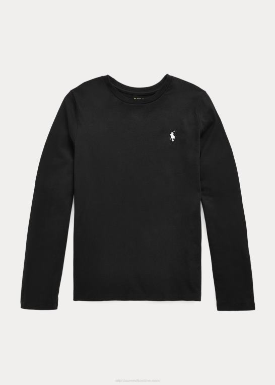 sort børn Ralph Lauren T-shirt i bomuldsjersey Z426B7215