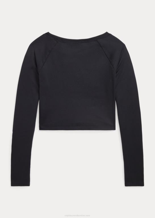 sort børn Ralph Lauren jersey langærmet t-shirt i stretch Z426B7614
