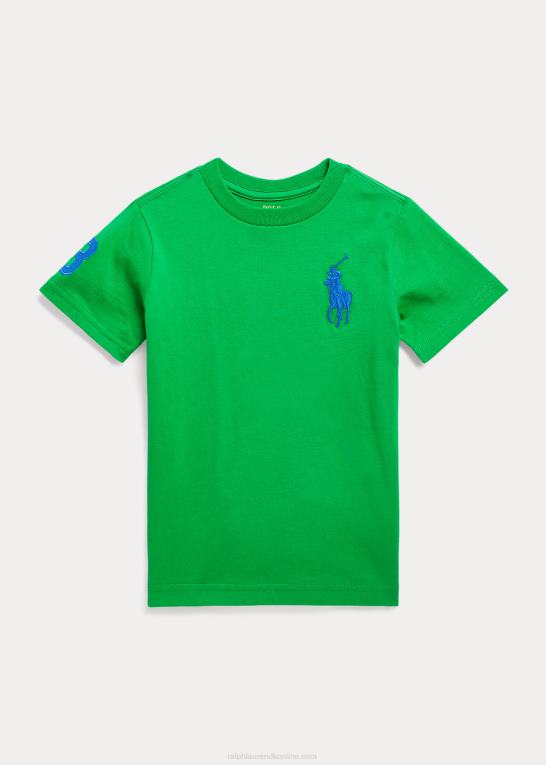 stilk/safir stjerne børn Ralph Lauren stor pony t-shirt i bomuldsjersey Z426B6448