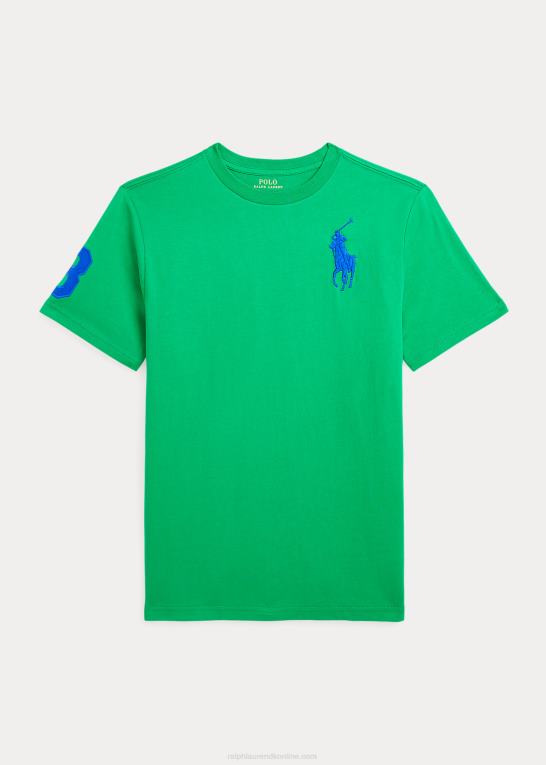 stilk/safir stjerne børn Ralph Lauren stor pony t-shirt i bomuldsjersey Z426B6584