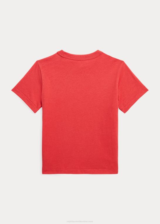 stolpe rød børn Ralph Lauren måne nytår bomuldsjersey t-shirt Z426B6437