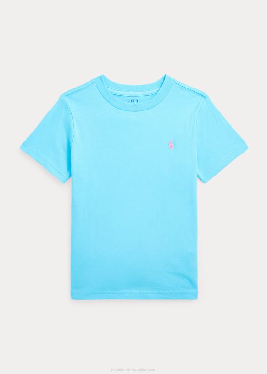 turkis nova børn Ralph Lauren T-shirt med rund hals i bomuldsjersey Z426B5898